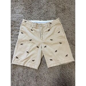 Polo Ralph Lauren Shorts Mens‎ 32 Khaki Dog Embroidered Preppy Casual Chino